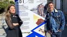 Teresa Cuiñas y Pepe Cunha, comisarios da exposición sobre as cancions en galego en Pontevedra