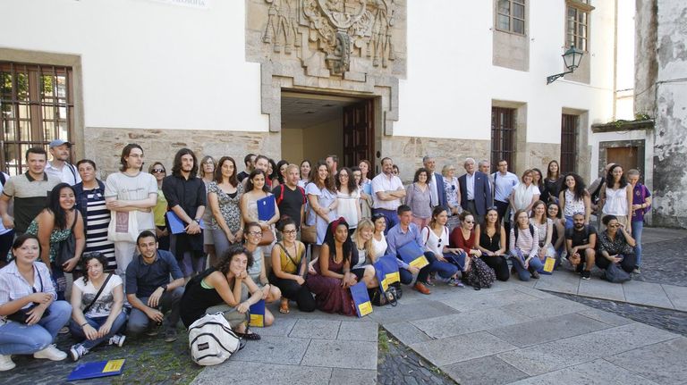 Asistentes a un dos cursos de Galego sen fronteiras.