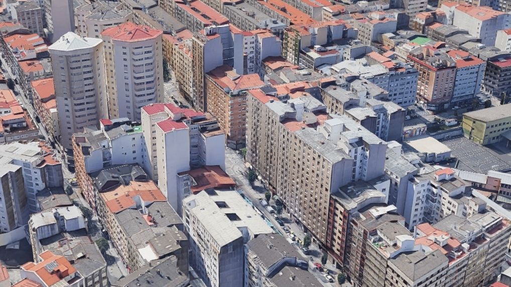 Seis de las manzanas con mayor densidad de poblaci�n de Galicia