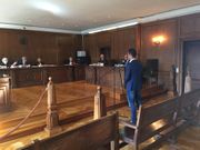 Comparecencia del acusado en la Audiencia de Pontevedra