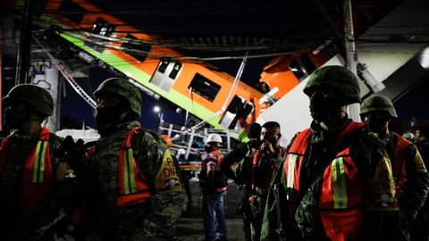 Derrumbe con vctimas en el metro de Ciudad de Mxico