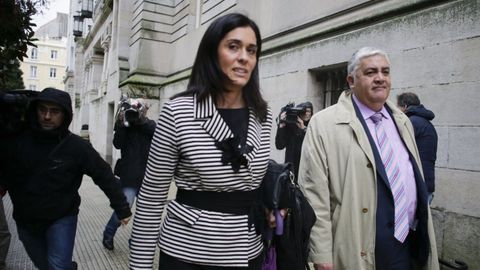 Paula Prado saliendo de declarar en el Tribunal Superior de Xustiza en noviembre del 2014.