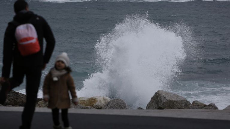 Fuerte oleaje en la costa gallega