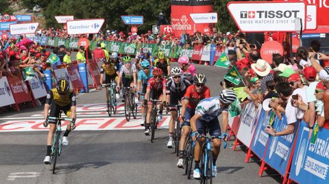 La llegada de la etapa de La Vuelta a Luntra