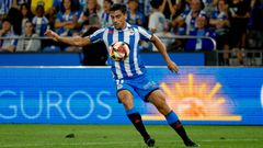 Davo, en un partido en Riazor