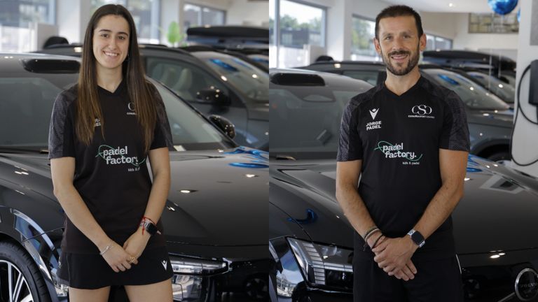Laura Barros y Jorge Ramos, monitores del CSC: «Ilusiona participar en el torneo de pádel de La Voz de Galicia»