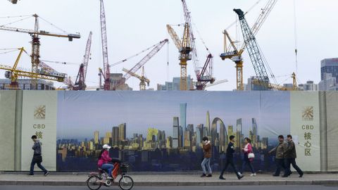 Graffitis para ocultar las obras en Beijing