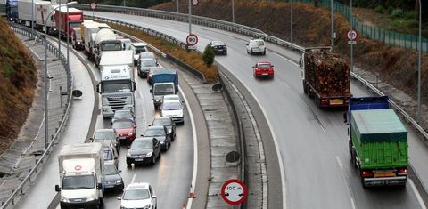El tramo bonificado en Galicia trata de reducir el trfico pesado en las peligrosas curvas de Mos en la autova Vigo-O Porrio. 