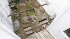 Los restos del muro fueron detectados en dos catas realizadas en la parte posterior de la parcela de los nmeros 22-24 de la calle Castro, en Ferrol Vello.