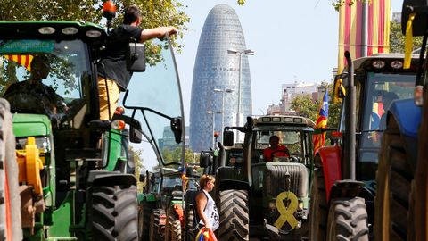 Celebracin de la Diada en las calles de Barcelona
