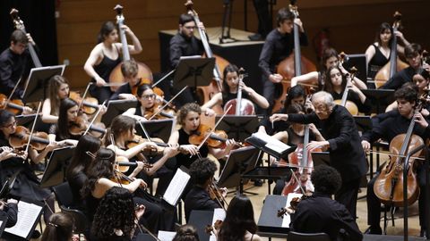Imagen de archivo de un concierto de la Orquesta Joven de la Sinfónica de Galicia.