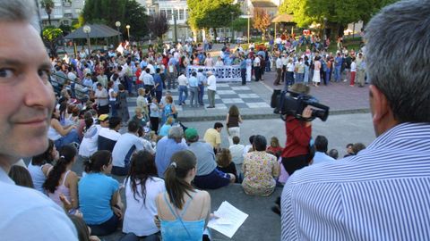Manifestacin multitudinaria en Sarria por el caso de transfugismo, de las ms importante que se convocaron en el concello