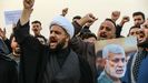 Manifestantes chiíes se manifiestan en Bagdad por la muerte del general iraní Soleimani