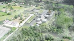 Imagen virtual del proyecto de la nueva planta depuradora que se construir en Silvouta, en los terrenos donde funciona la actual y en una parcela anexa