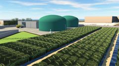 Recreación de cómo será la planta de biogás de Lence en O Ceao