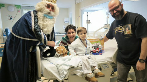Bruno y sus padres, durante su �ltimo ingreso hospitalario