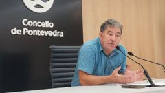 El alcalde de Pontevedra, Miguel Anxo Fernndez Lores, este lunes en el Concello 