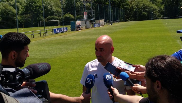 Pedro Arboleya, tras el encuentro frente al Logroño