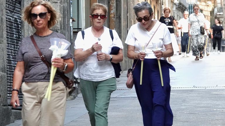 La procesión del Cristo de la Victoria un día antes: «Vendré hasta que no pueda caminar»