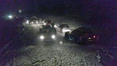 Estado en el que se encuentra la carretera de L�rida por la que transita el autob�s con escolares asturianos.Estado en el que se encuentra la carretera de L�rida por la que transita el autob�s con escolares asturianos