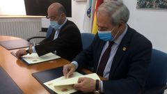 El alcalde de Monforte y el presidente de la Confederacion firman la aportacion de 2,4 millones