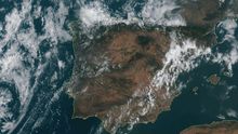 Imagen de sat�lite en la que se observa la inestabilidad sobre Galicia
