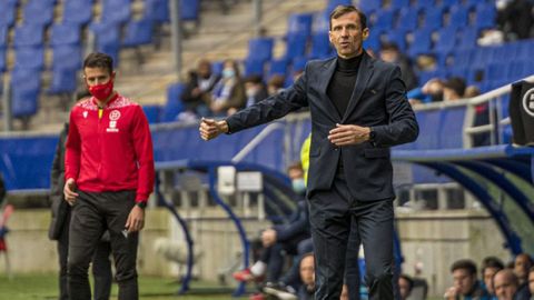 Jos ngel Ziganda, durante el partido ante el Huesca