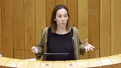 La portavoz de Igualdade del PSdeG, Noa Daz, en una imagen de archivo en el Parlamento gallego