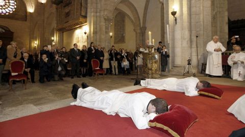 Ordenacin de dos sacerdotes en la catedral de Mondoedo el pasado mes de noviembre. 