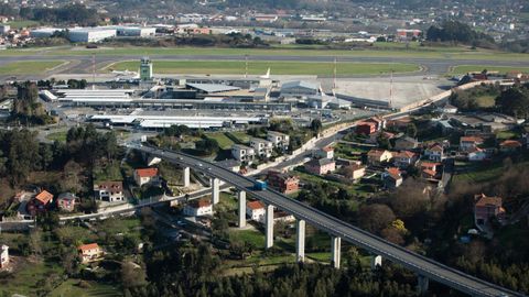 Vista aérea del aeropuerto de Alvedro
