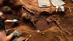 La ARMH ha retomado la exhumacin de la fosa comn en El Relln, en Grado, y han hallado ya los restos seos de al menos tres personas, adems de varios artefactos balsticos. ARCHIVO
