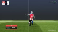 Imagen que dieron las televisiones del gol anulado al Real Oviedo ante el Athletic