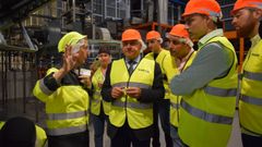 Visita del presidente de la Diputación a la planta de Fontoira en Cospeito