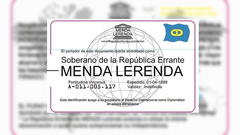 La p�gina web de la Rep�blica Errante de Menda Lerenda exhibe este documento que acredita a sus miembros como soberanos