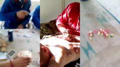 Un grupo de internos de la prisi�n de Monterroso se grabaron consumiendo pastillas y tatu�ndose.Fotogramas de los v�deos que grabaron los internos de la c�rcel de Monterroso