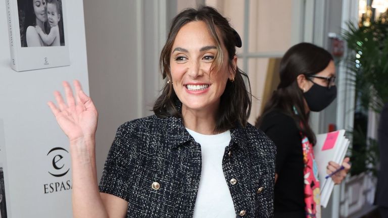 Tamara Falcó durante la presentación de su libro «Las recetas de casa de mi madre».
