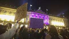 Manifestacin en Santiago por el Da de la Mujer, 8M, en el 2022
