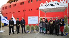 Astilleros Gondán acoge el amadrinamiento del buque Edda Breeze