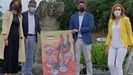 El alcalde Luis Fernández Guitián presentó el cartel de la feria junto con Natalia Prieto -directora xeral de Administración Local-, Javier Arias -delegado territorial de la Xunta- y la concejala Raquel Arias