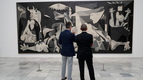 El rey descubrió a Obama los secretos del «Guernica»