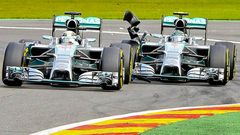 El roce entre Rosberg y Hamilton
