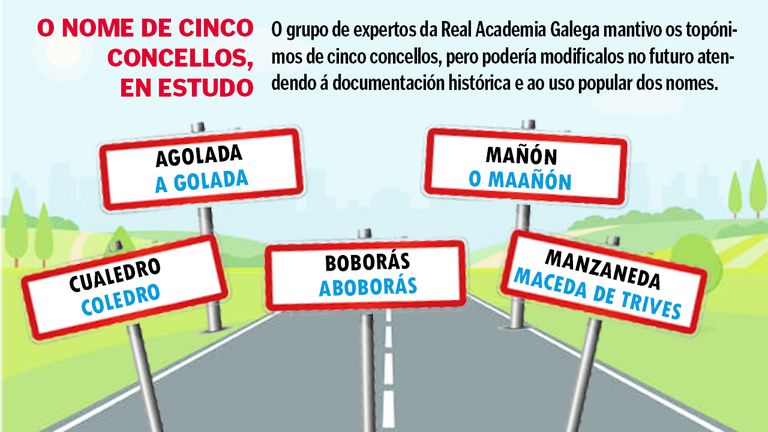Manzaneda, Agolada e Cualedro, entre os posibles candidatos a cambiar de topónimo no futuro