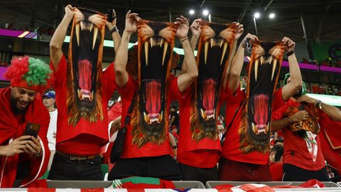 Imágenes del partido de octavos de final del Mundial de Catar entre Marruecos y España.