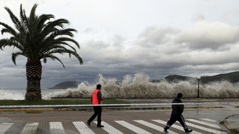 Fuerte oleaje en la costa gallega