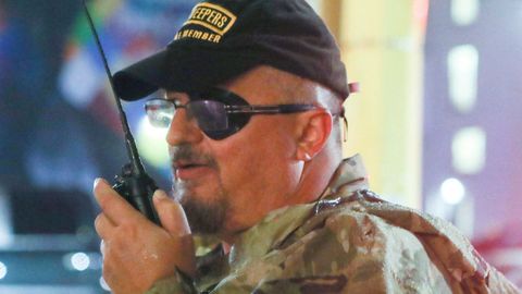 The founder of the far-right Oath Keepers group, Stewart Rhodes, in a file photo