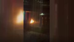 Arde un coche en Santiago