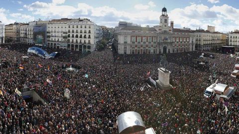 Buena parte de las decenas de miles de personas que se manifestaron en Madrid llegaron de toda Espaa en 226 autobuses. 
