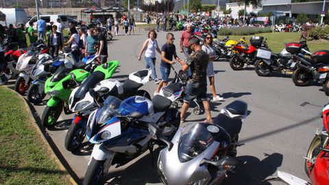 Concentracin de motos en Boiro