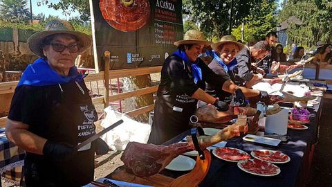 Festa do Xamón en A Cañiza, en la edición del 2018.