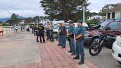 Dispositivo de seguridad de la Guardia Civil durante el Descenso del Sella.